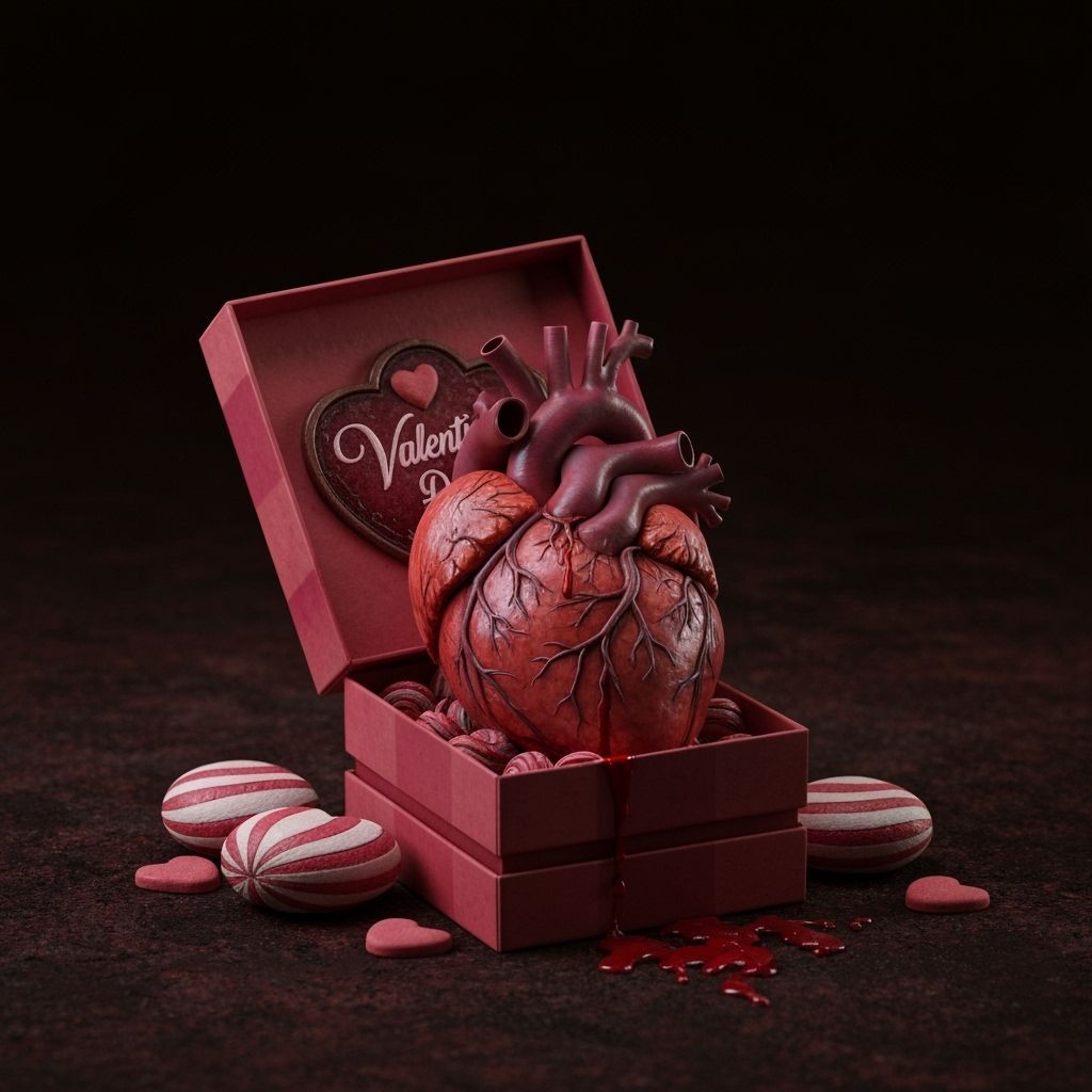 Bleeding Heart in Candy Box Horror Art