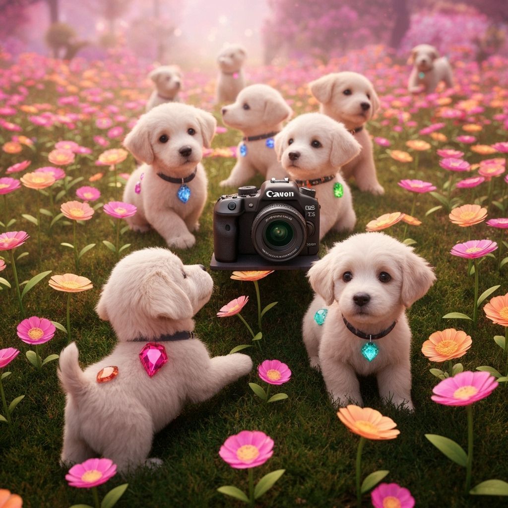 Children Embrace in Prehistoric Landscape, Watercolor Style