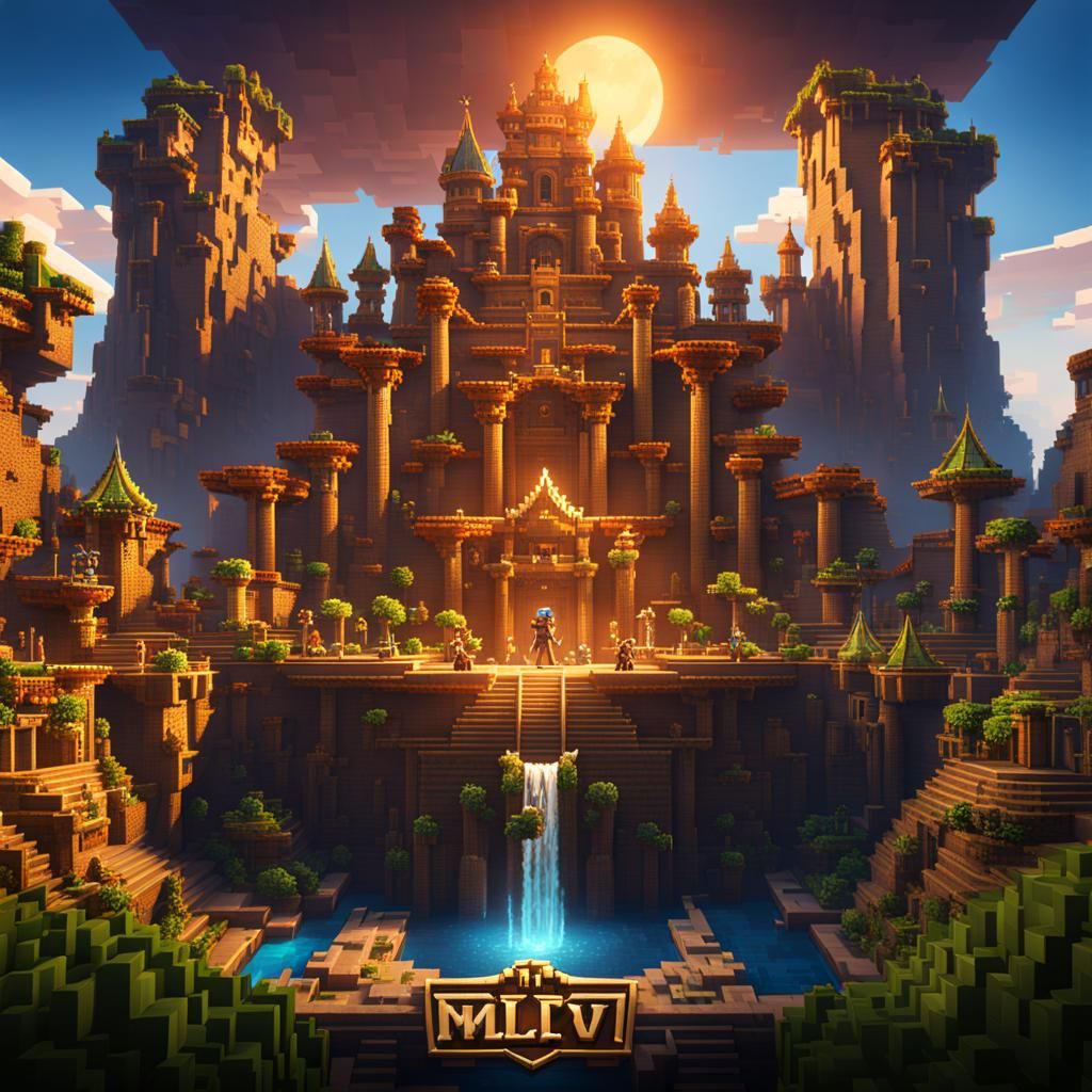 Minecraft Legends Tournament Poster: Detailed Matte Painting