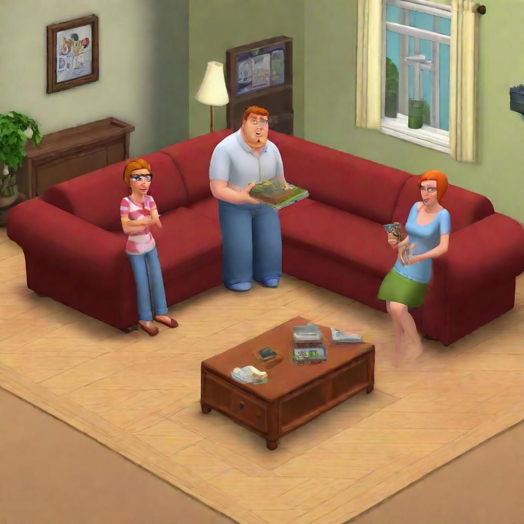 Family Guy in The Sims video game