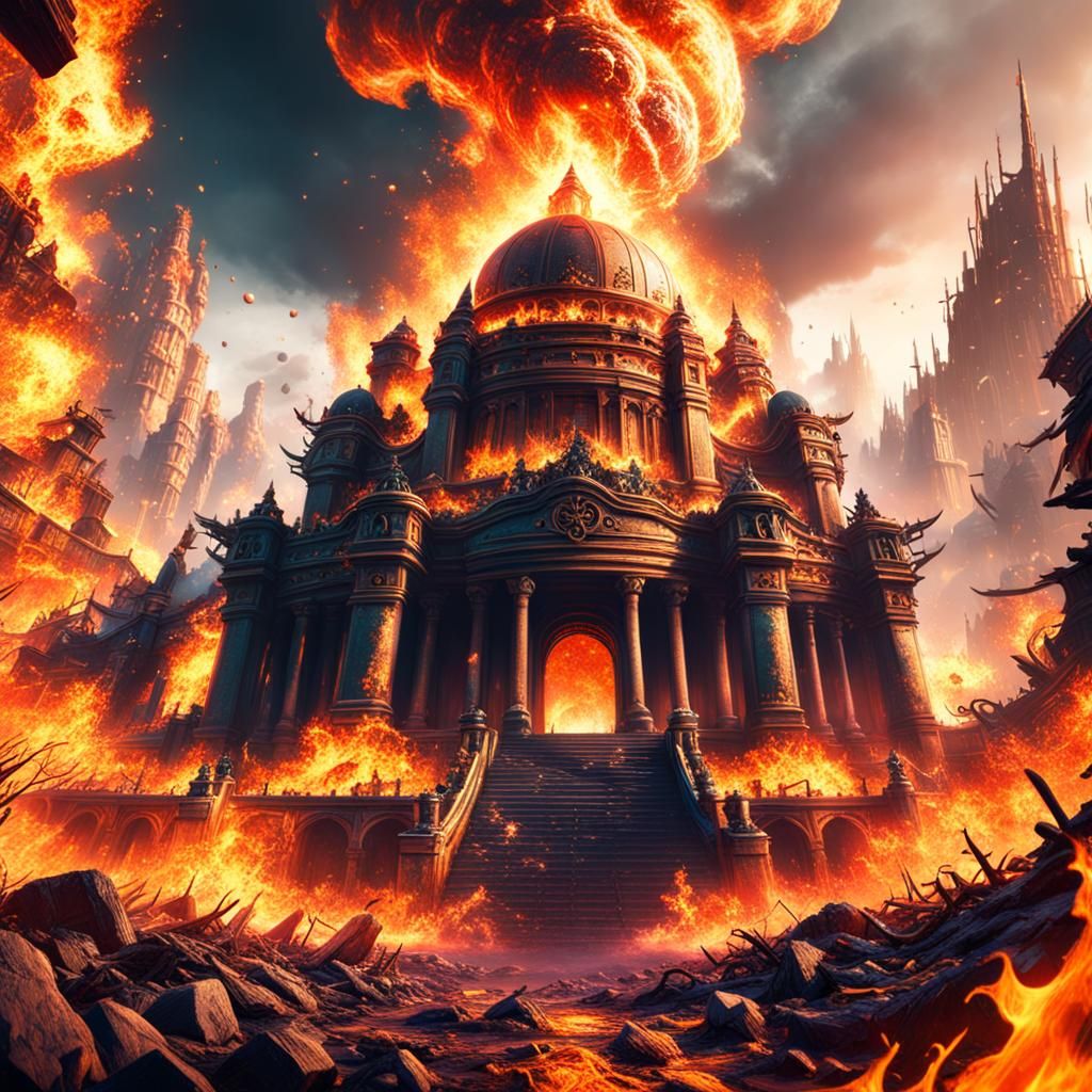 Inferno World: Detailed Matte Painting in Unreal Engine