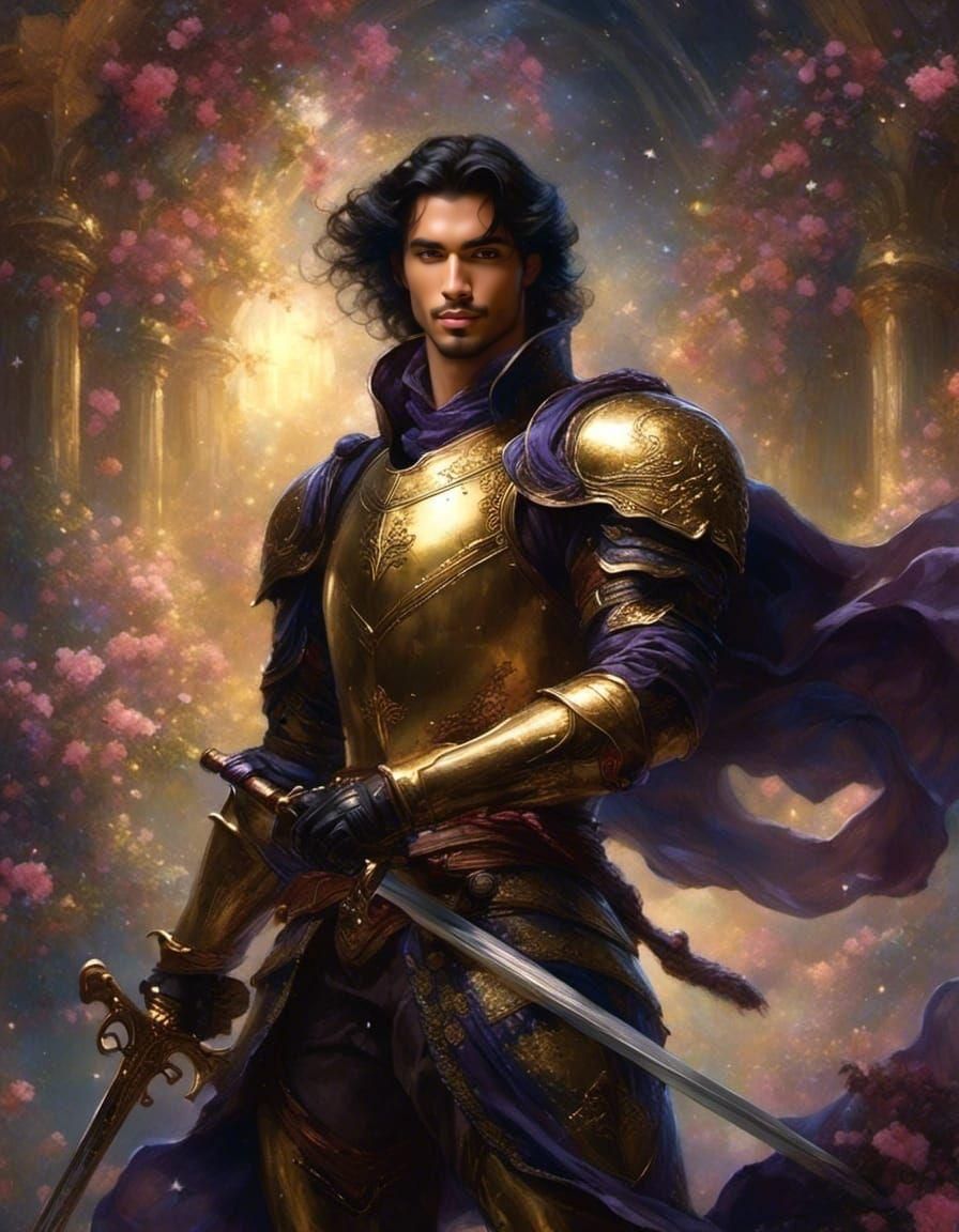 Golden Knight in Starlight, Mythical Aesthetic