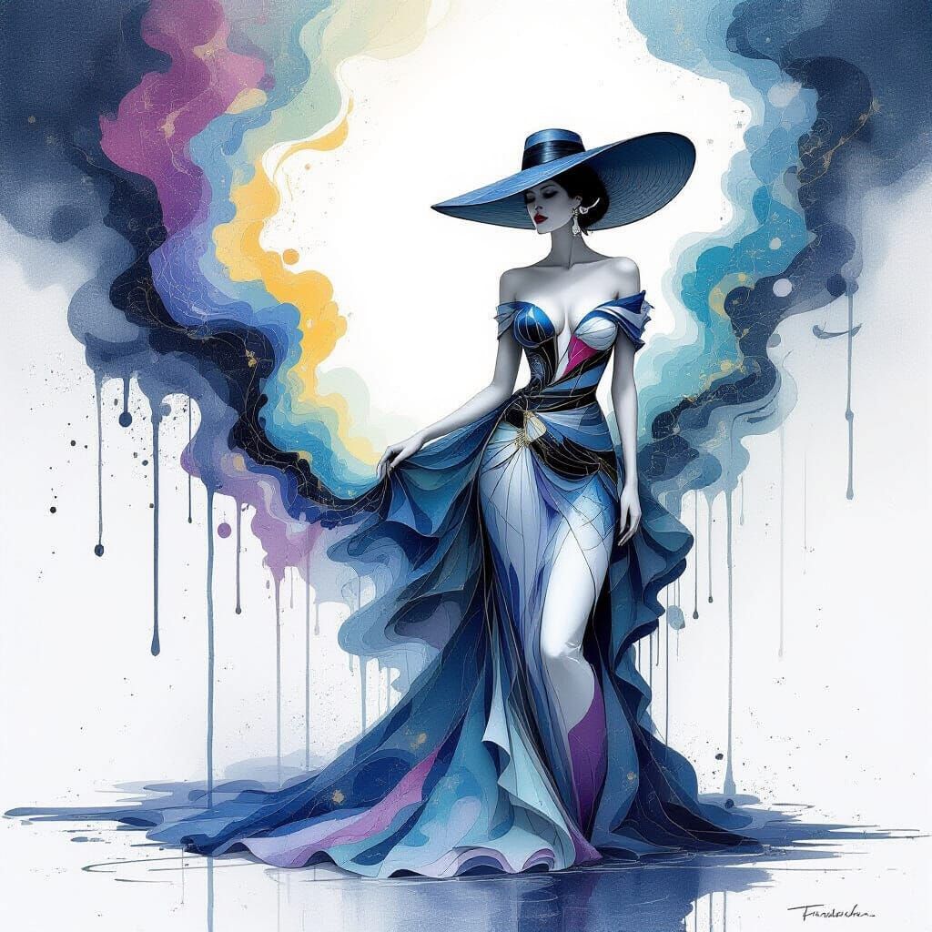 Art Brut Trauma: Woman in Art Deco Gown