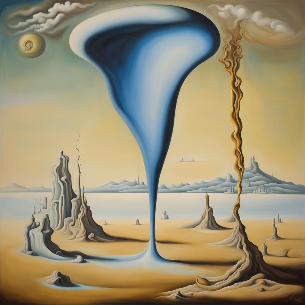 Surreal Melting Dreamscape in Dali Style