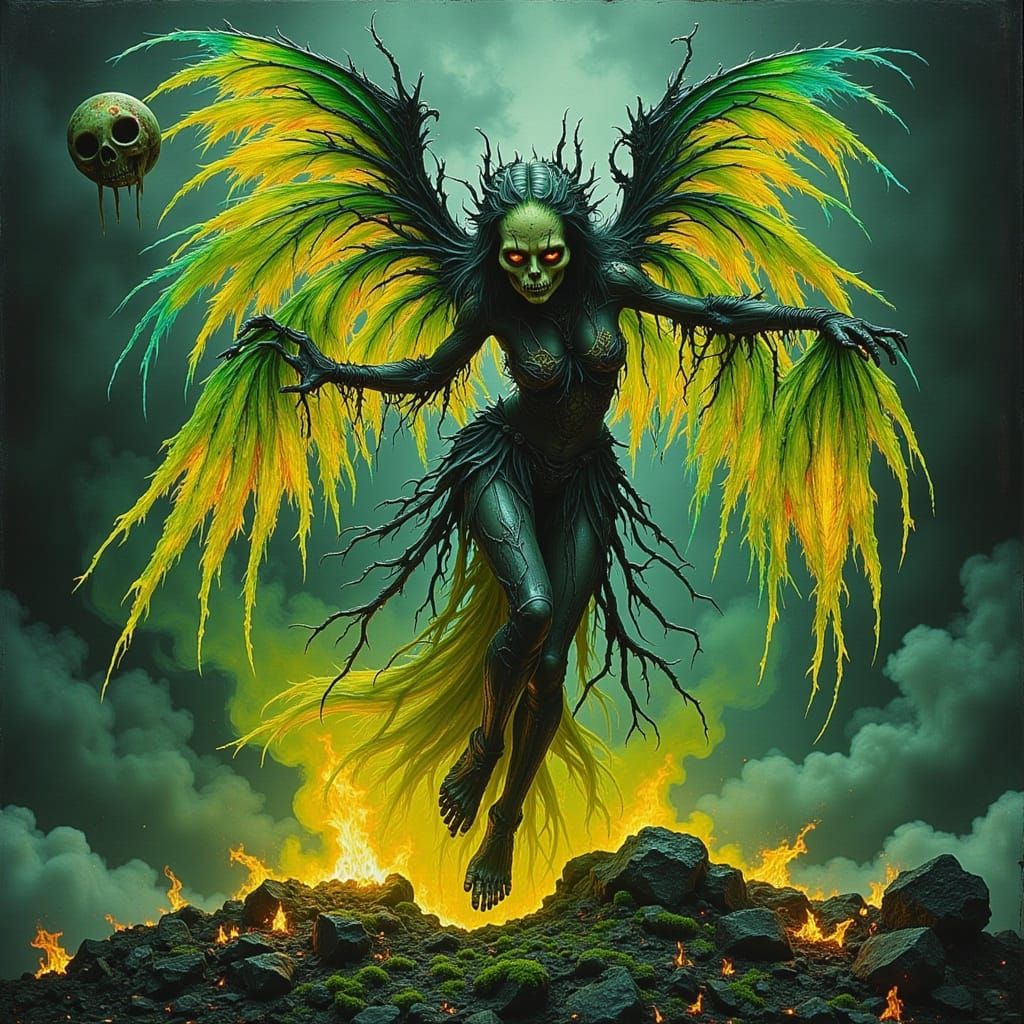 Twisted Tree Fairy with Glitchcore Wings