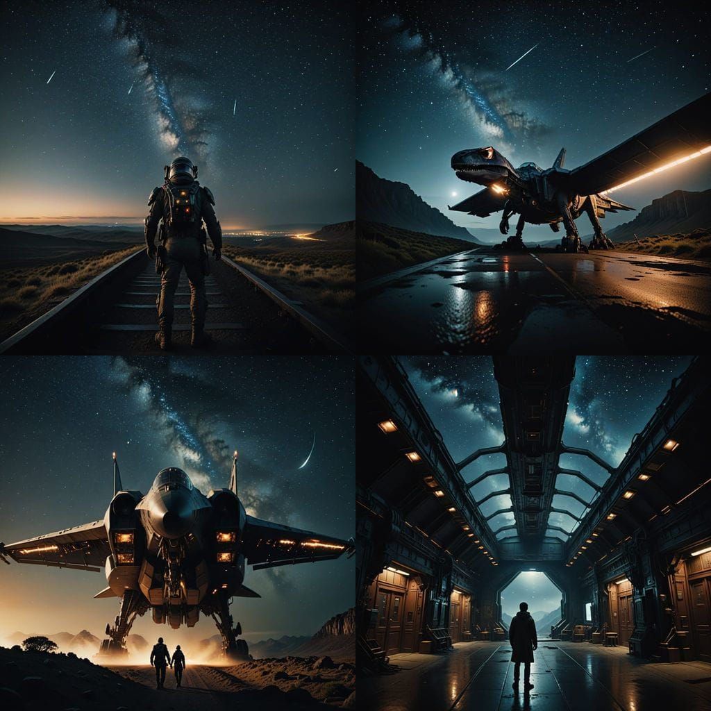 Gigantic Starship Approaches Rocky Planet in Low Orbit