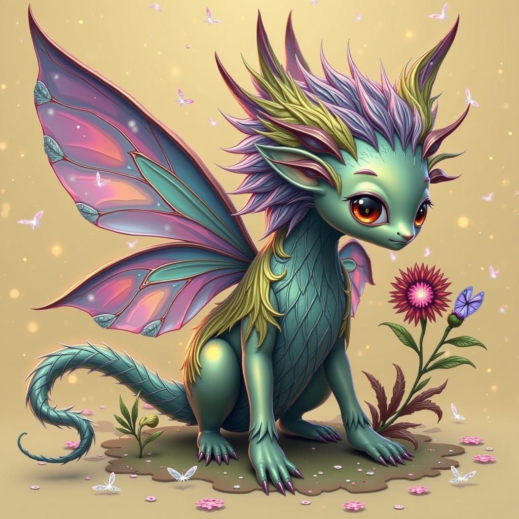 Fantastical Fae Creature in Whimsical Forest