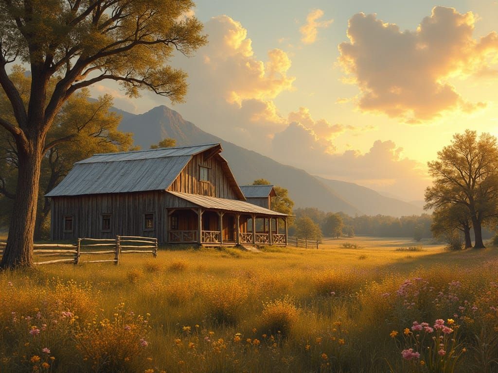 Serenity in the Wild West Sunset