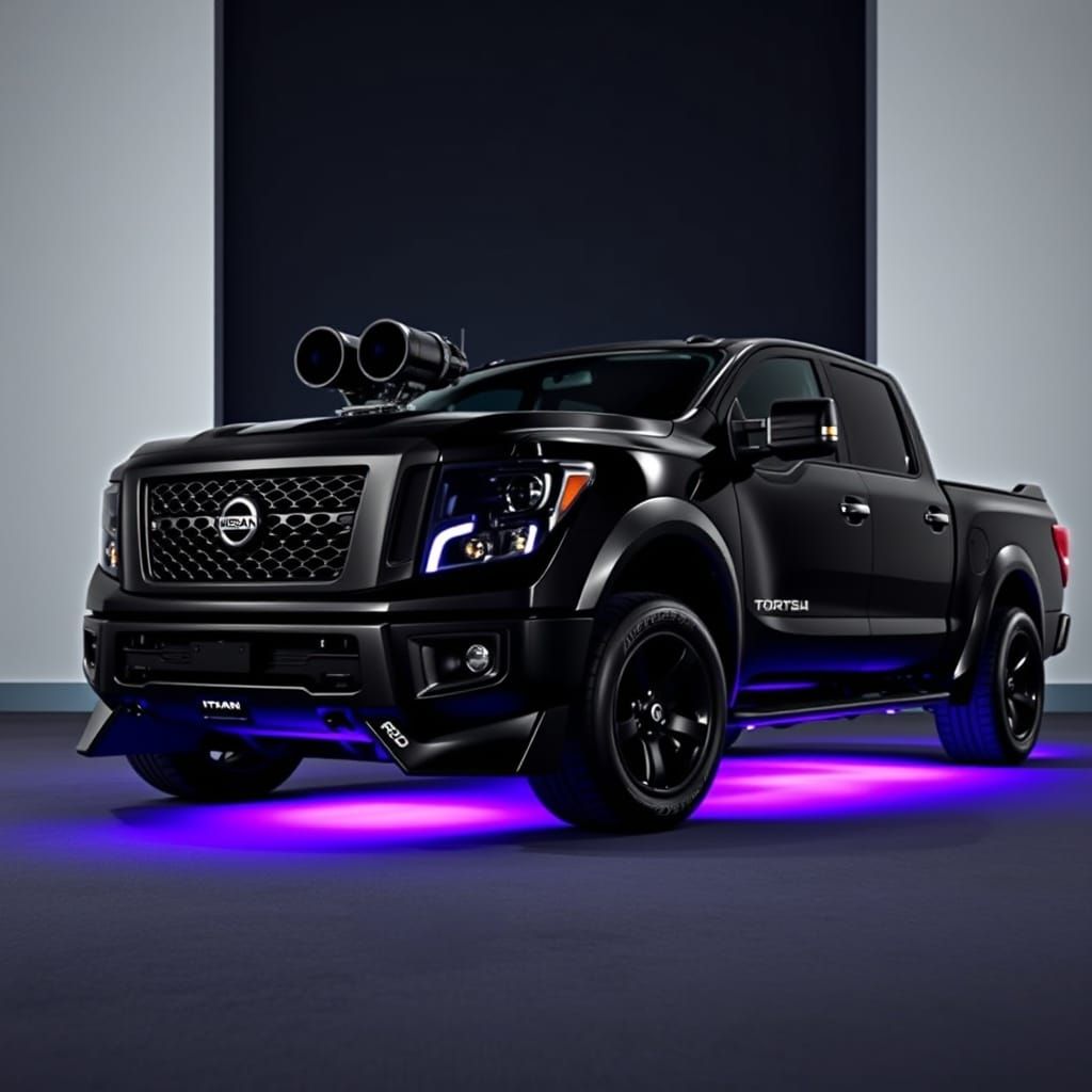 Futuristic Nissan Titan XD with Widebody Kit