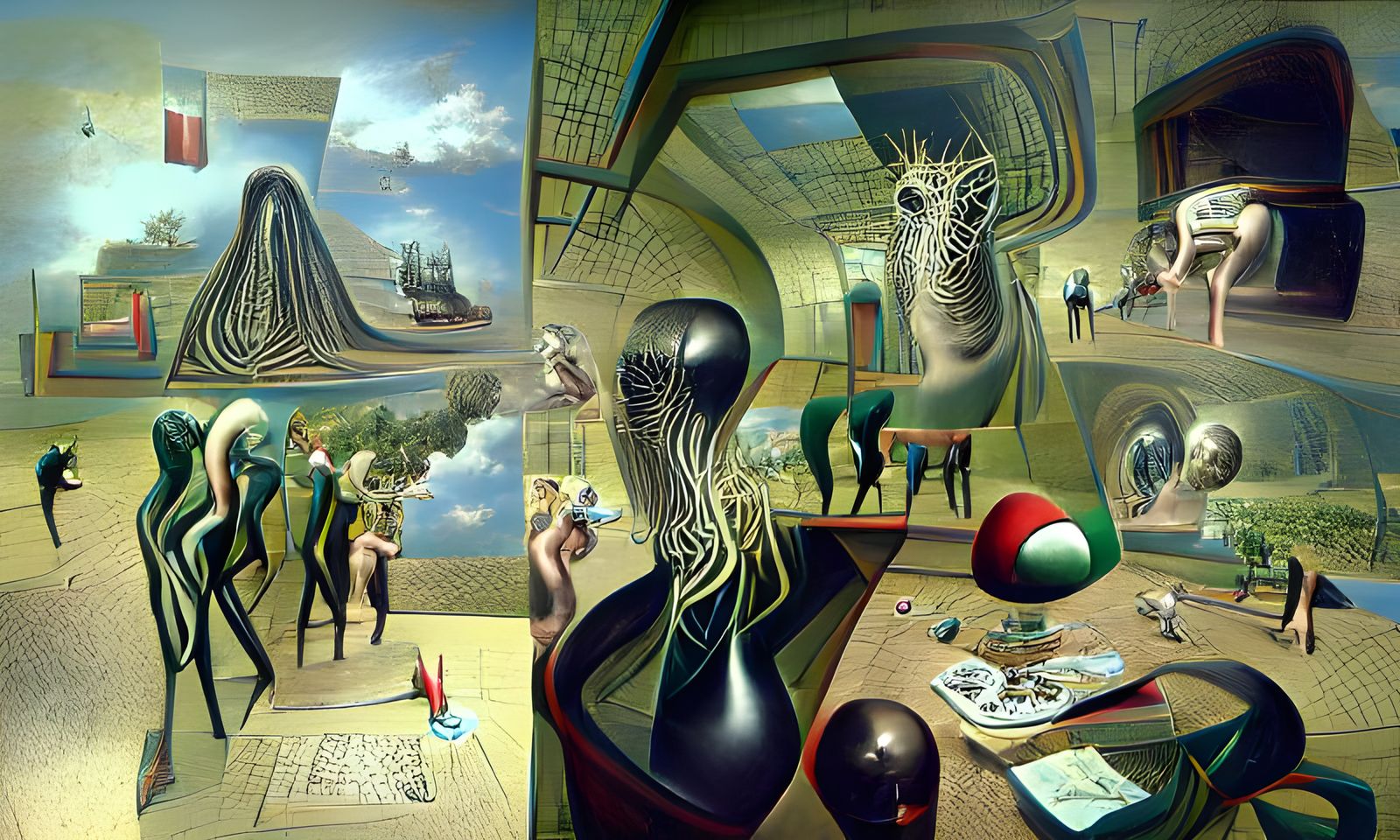 Quantum Hypersurrealist Painting in Surreal Style