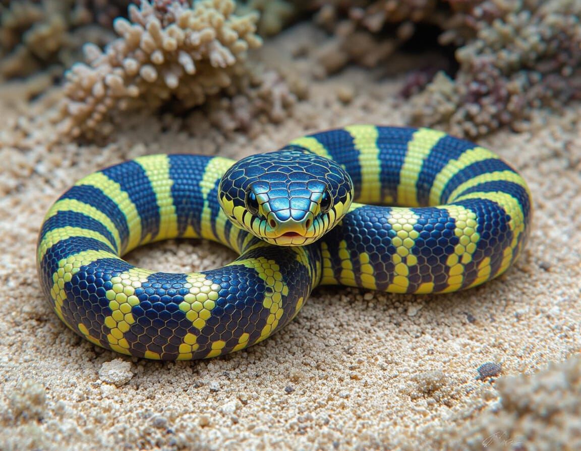 Alien Coral-Snake Amphisbaena in Biomechanical Style