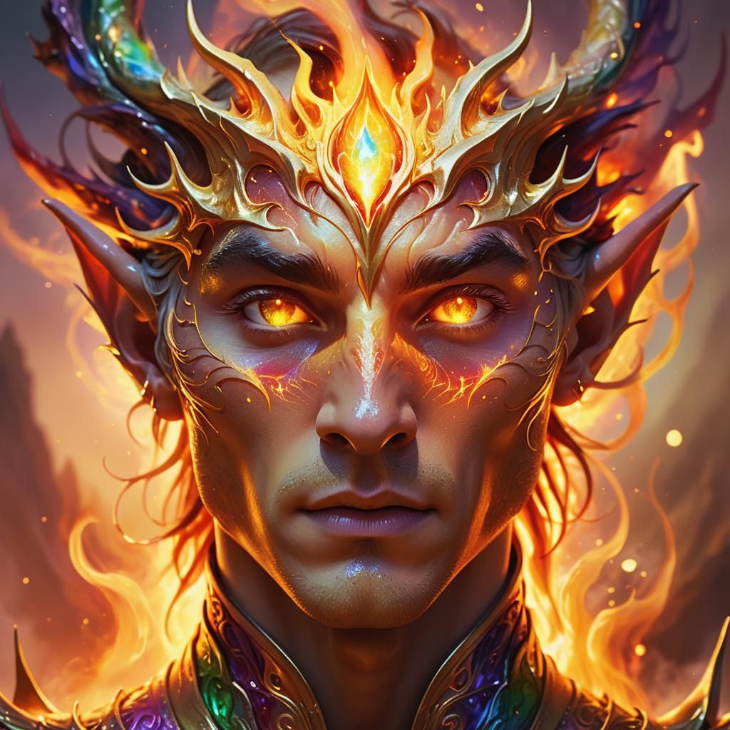 Dragon Prince in a Vibrant Surreal Style