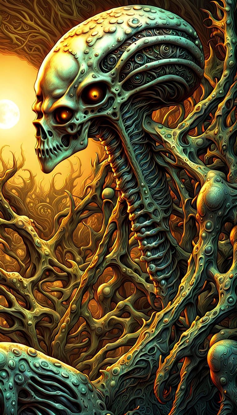 Eldritch Alien Skeletons with Unreal Engine Detail