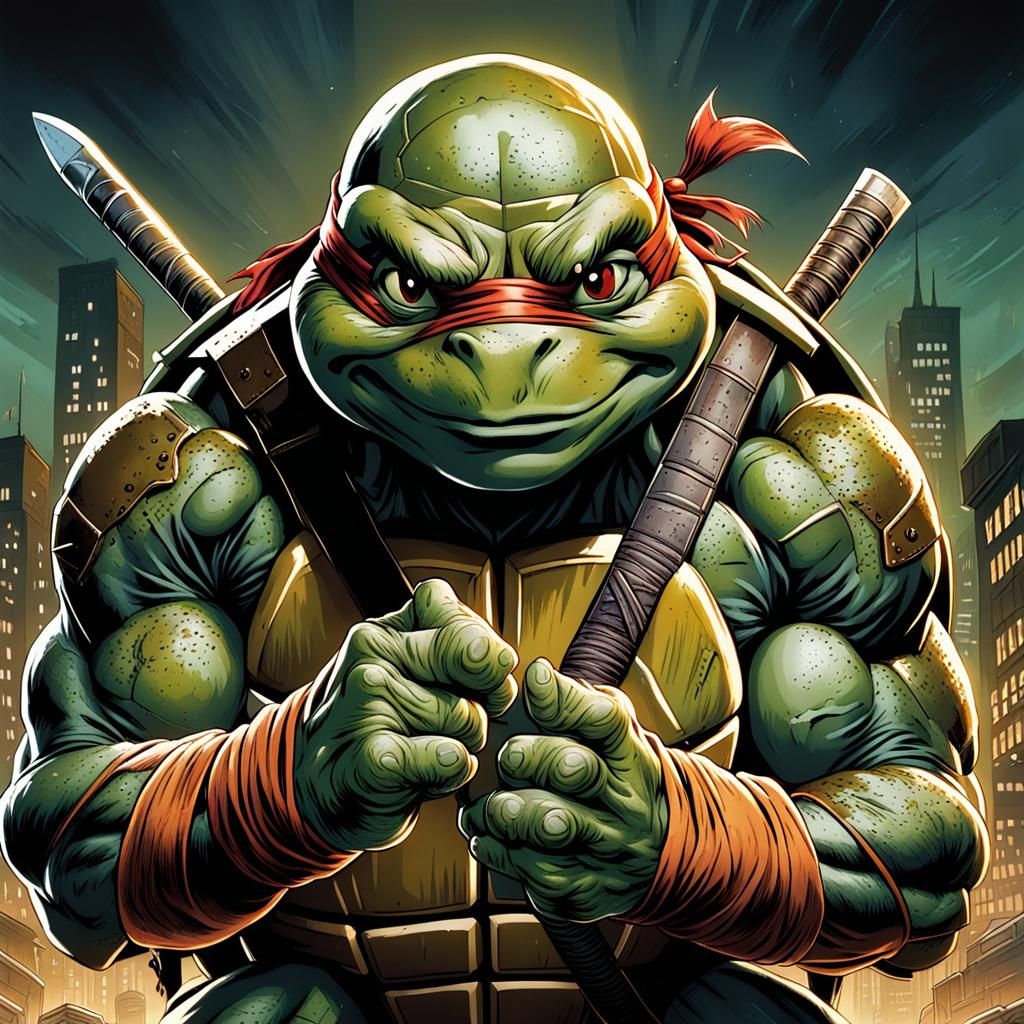 Troma-Inspired Mutant Ninja Turtle, Comic Book Art