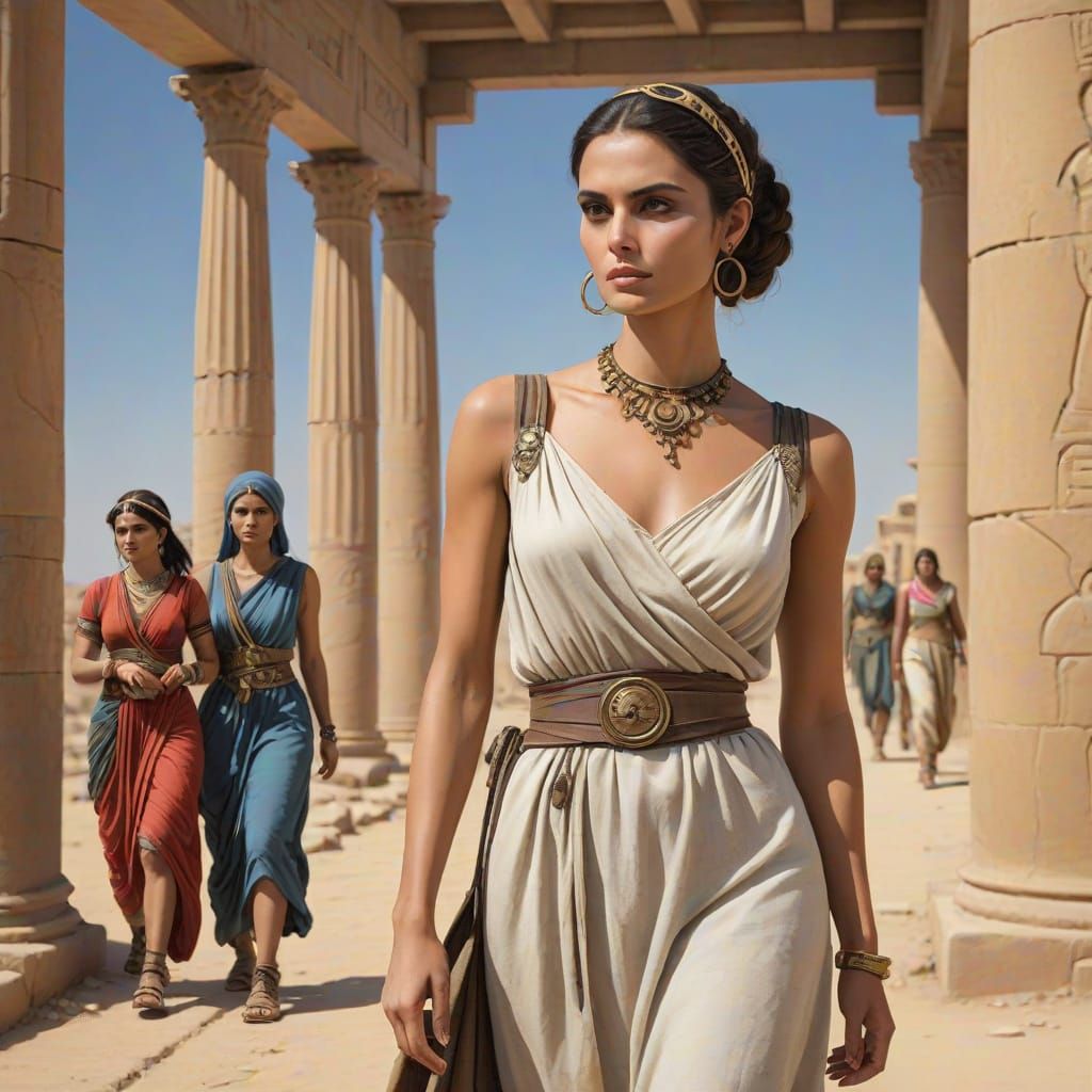 Roman Woman in Ancient Garb