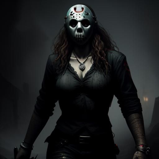 Female Jason Voorhees in Horror Style