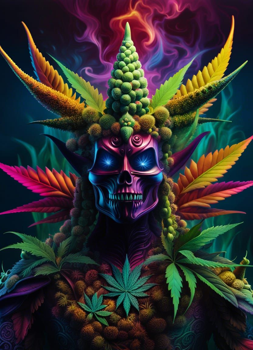 Cannabis visualised as Demon
