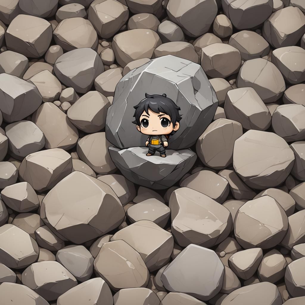 Chibi Boulder Cartoon