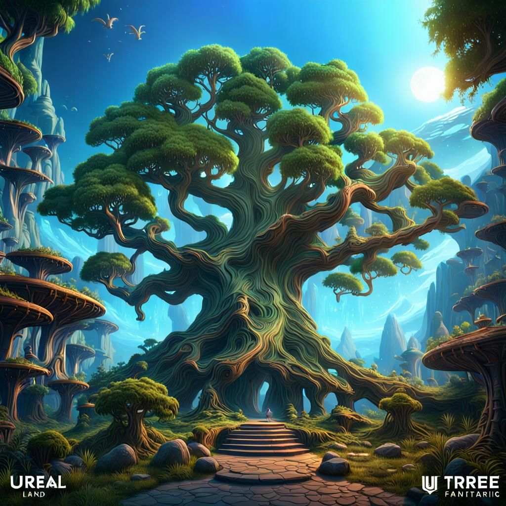 Fantasy Tree in Paradise: Matte Painting Concept Art
