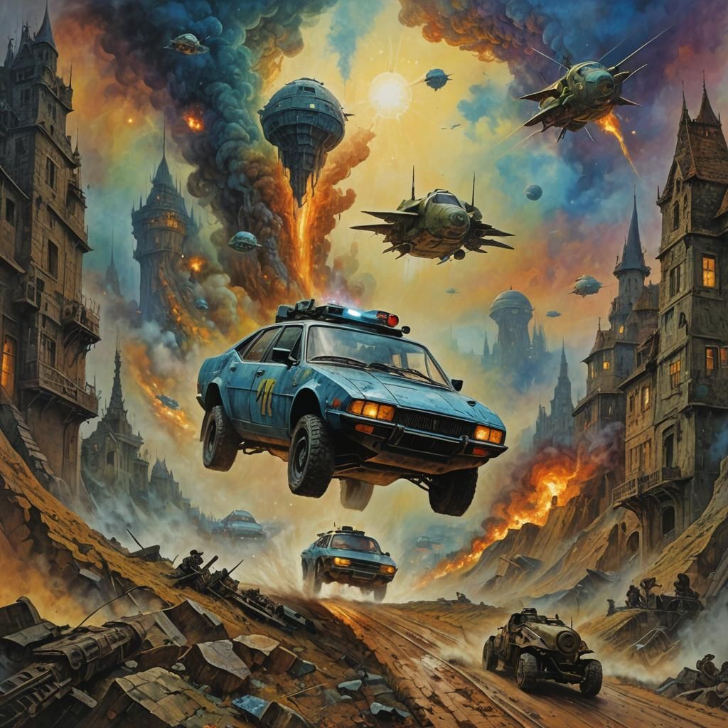 Dystopian Sci-Fi Chase in a Surreal Style