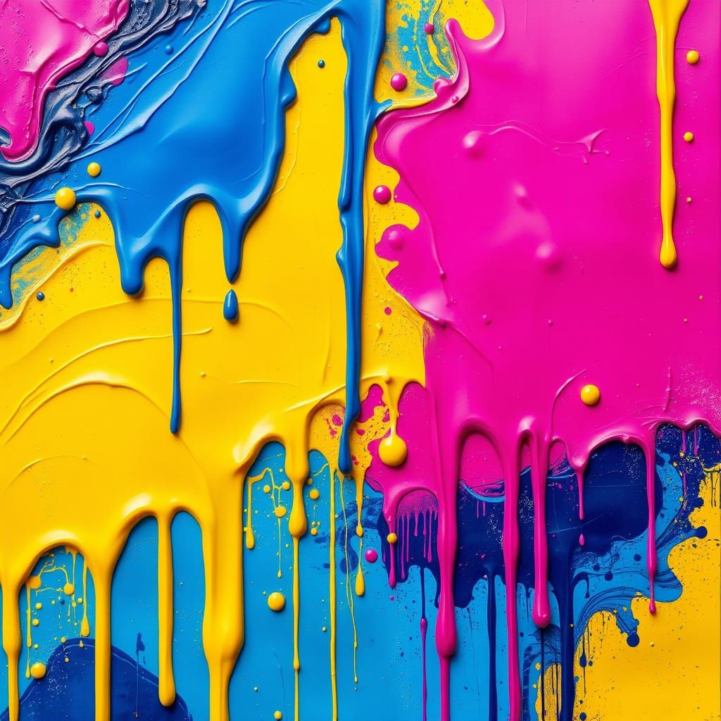 Vibrant Abstract Art in Triadic Harmony