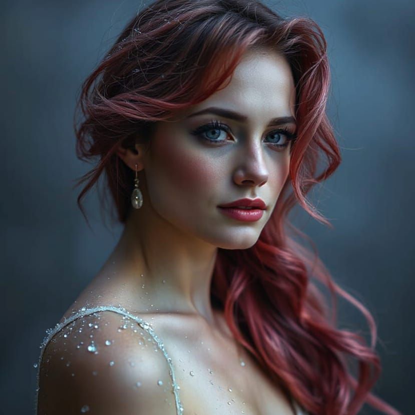 Glowing Rose Woman in Ethereal Sfumato Style