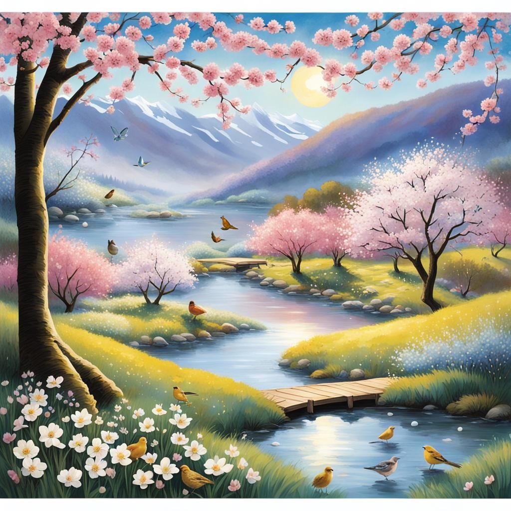 Spring Awakening: A Graffiti Art Landscape