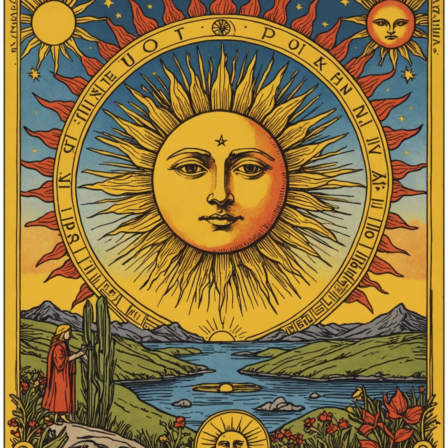 The Sun Tarot Card Illustration