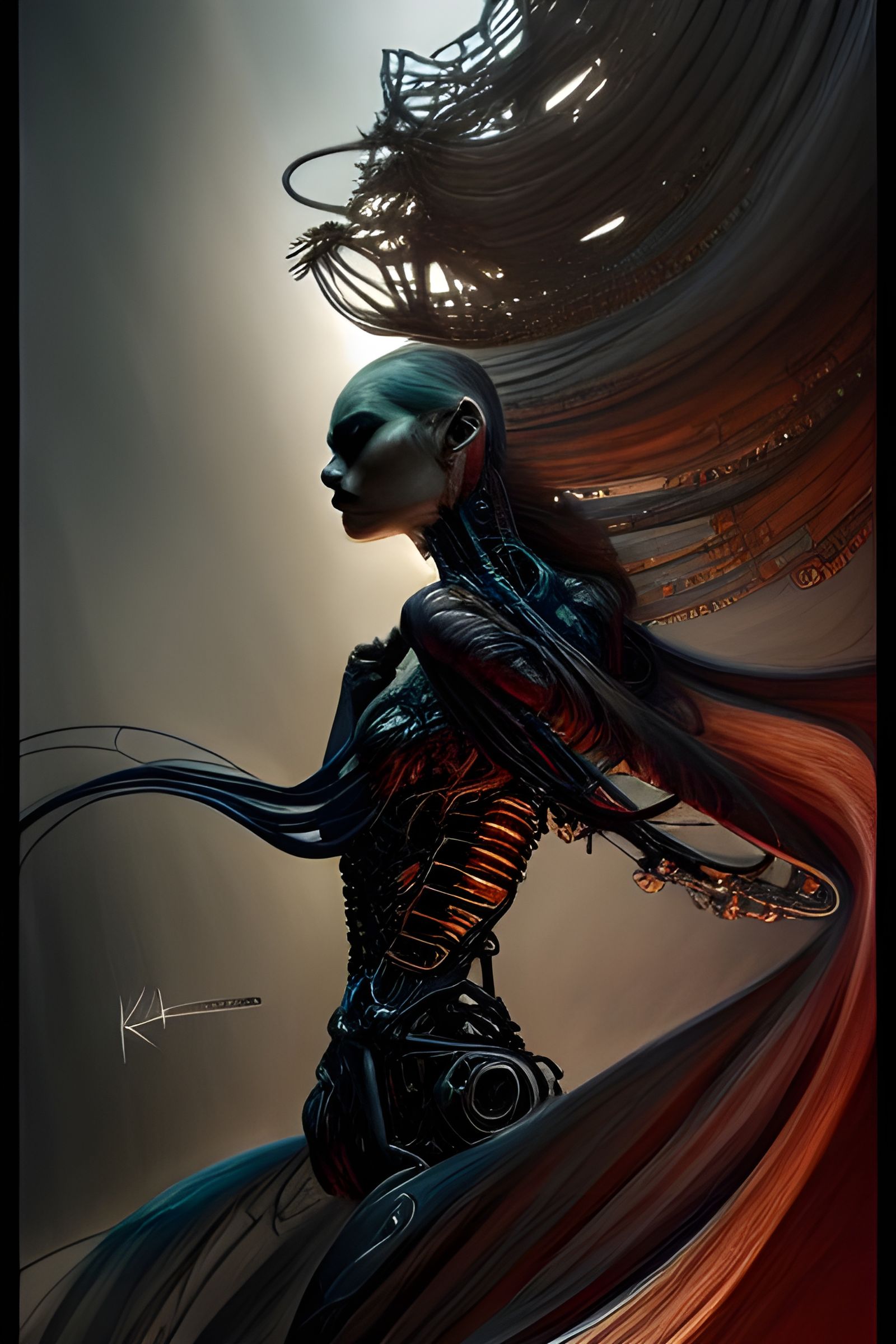 Intricate Biomechanical Landscape with Fractal Wiring