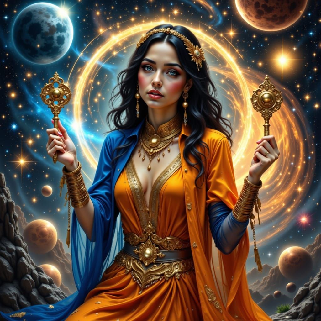 Key Keeper in Astral Digital Painting Style