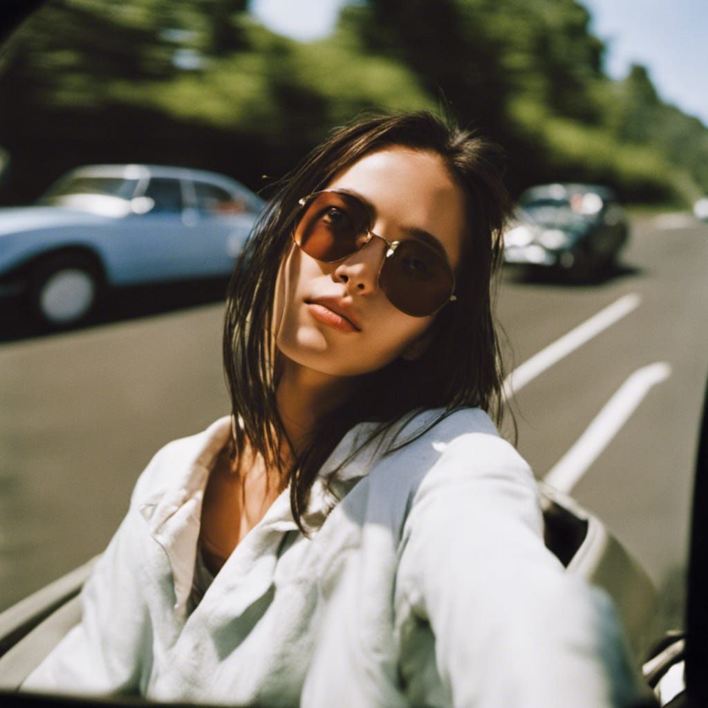 Person Driving Car: Canon 35mm Photo