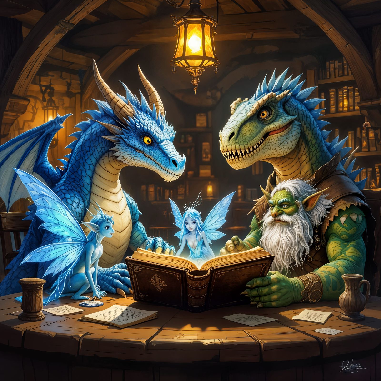 Mythical Creatures Gather for Intense Book Discussion