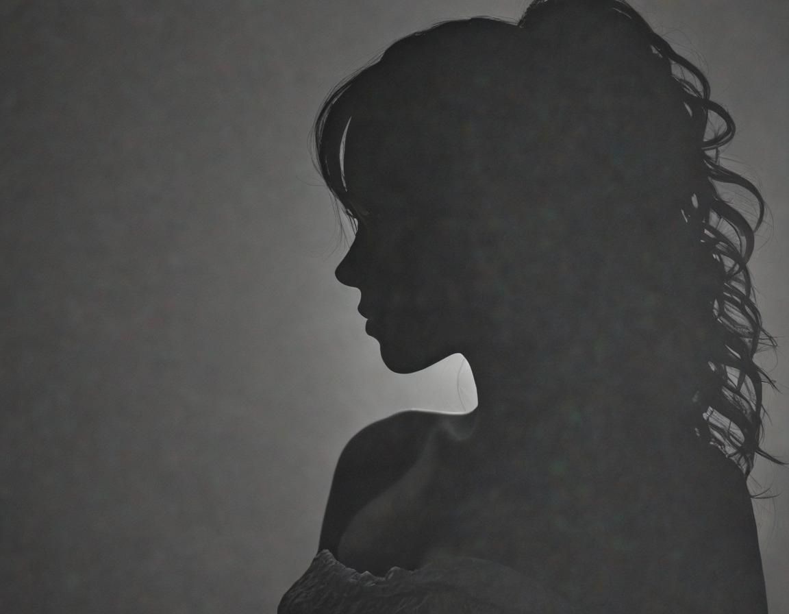 Mysterious Figure Illuminated by Warm Gobo Lighting