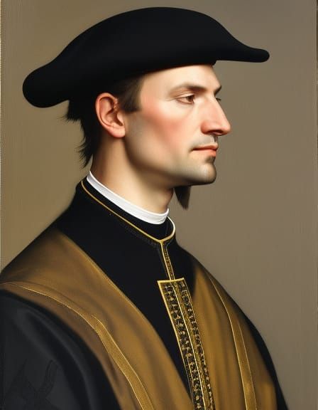 Huldrych Zwingli Portrait as Oil Painting