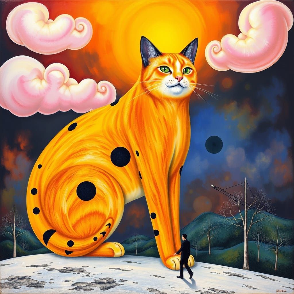 Giant Magic Cat on Colossal Scale