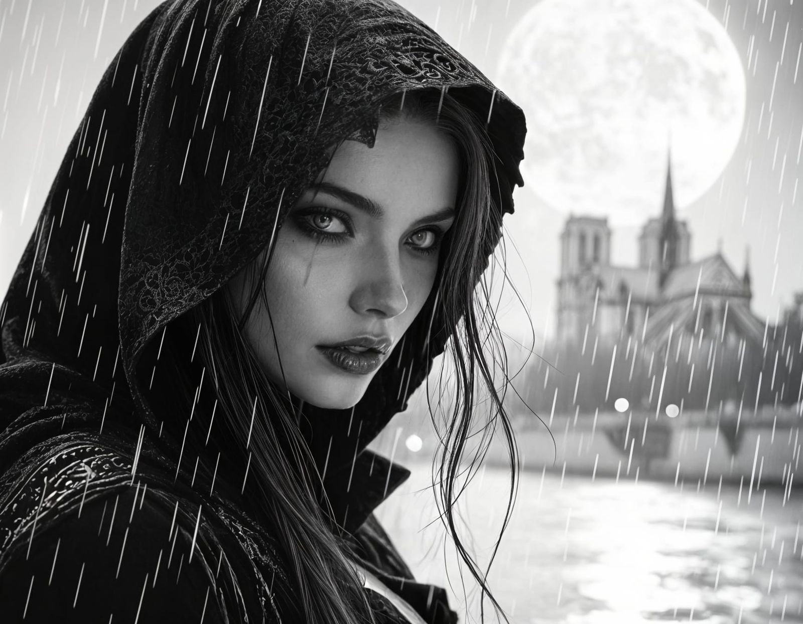 Ginger Vampire Woman in Luis Royo Style