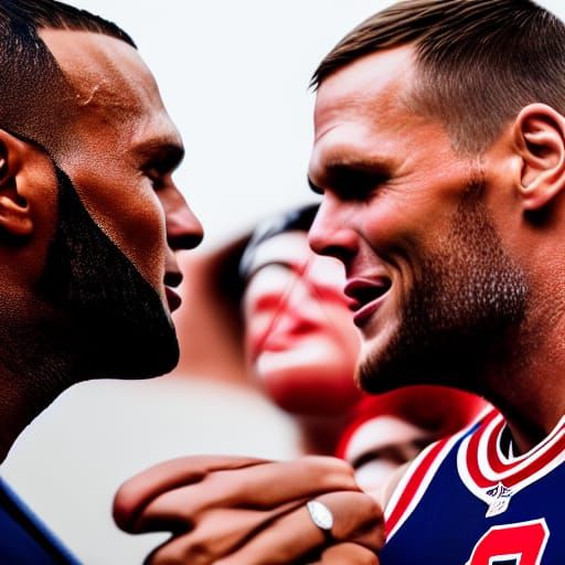 LeBron and Tom: A Kiss Captured in High Definition