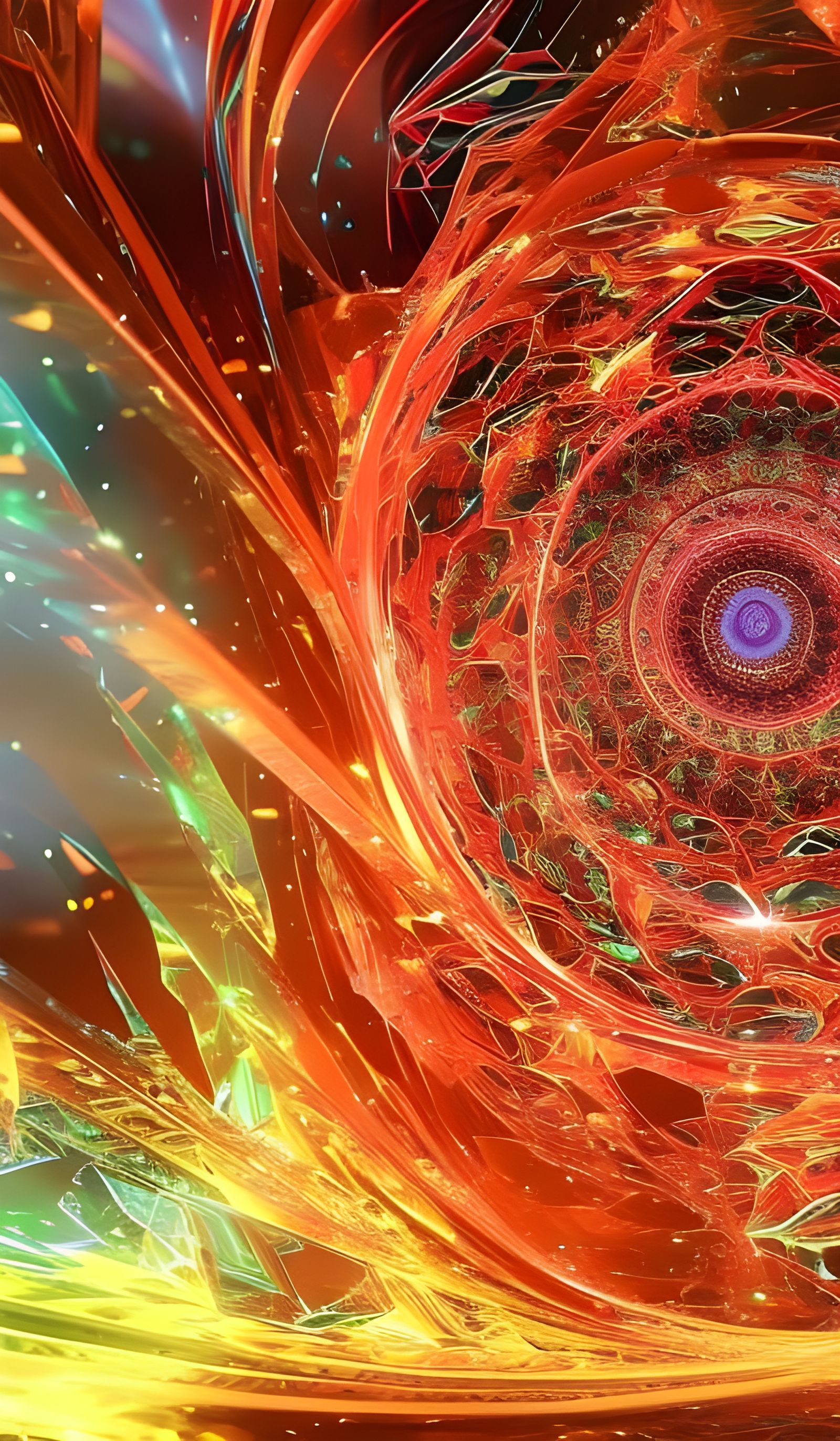 Geometric Abstract: Polychromatic Mandala in 8K