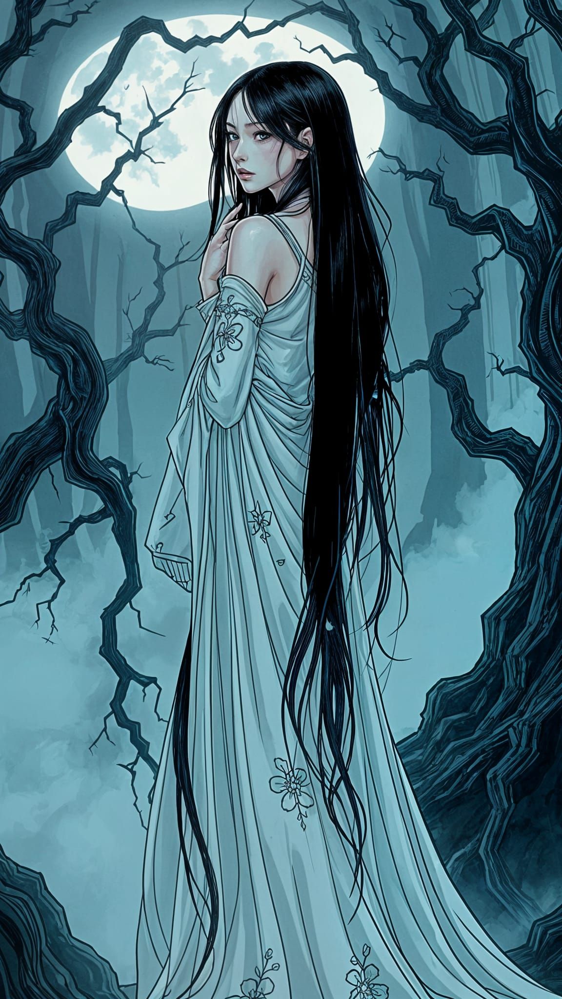 Sensual Fantasy Goddess in a Dreamlike Realm