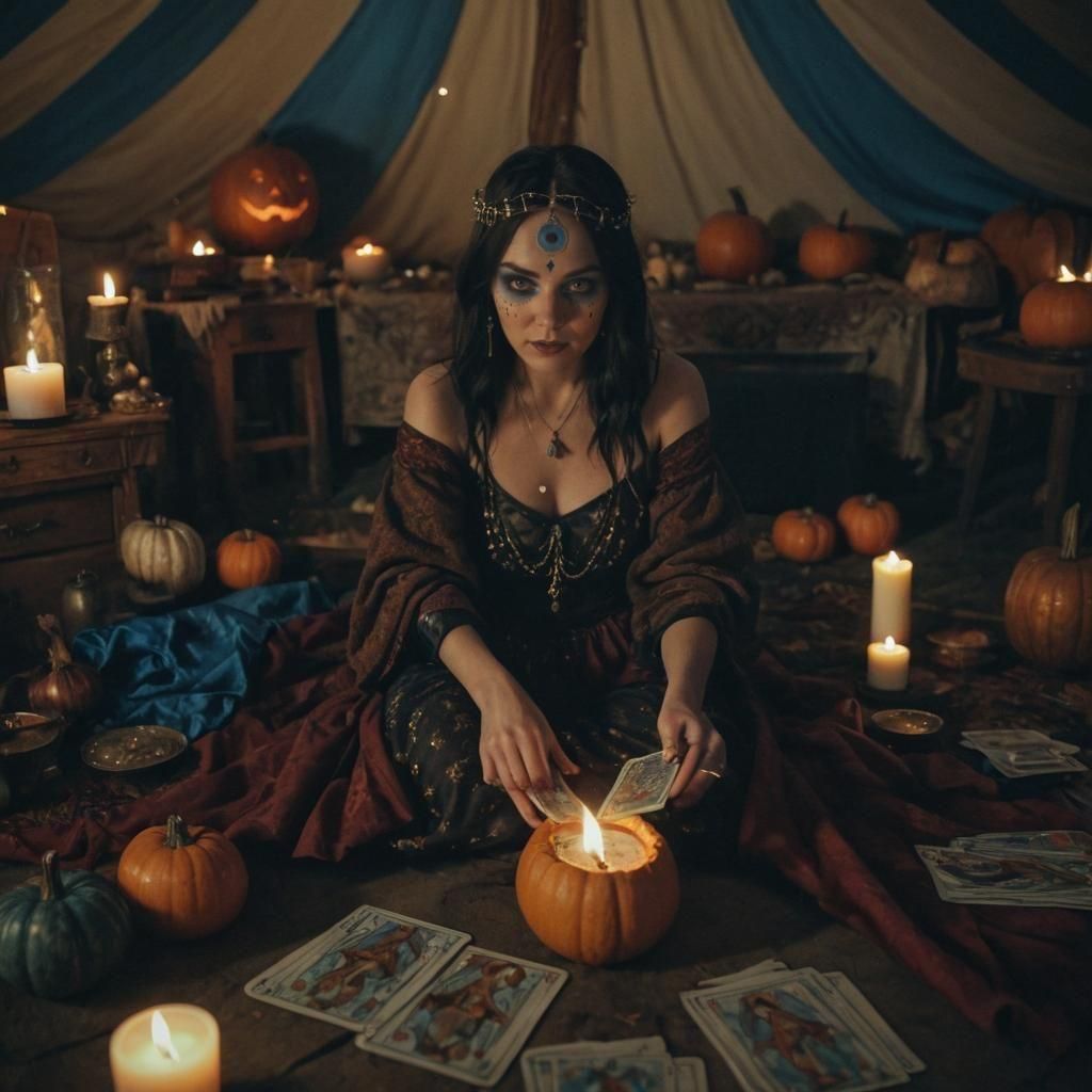 Fortune Teller's Magical Tarot Card Layout