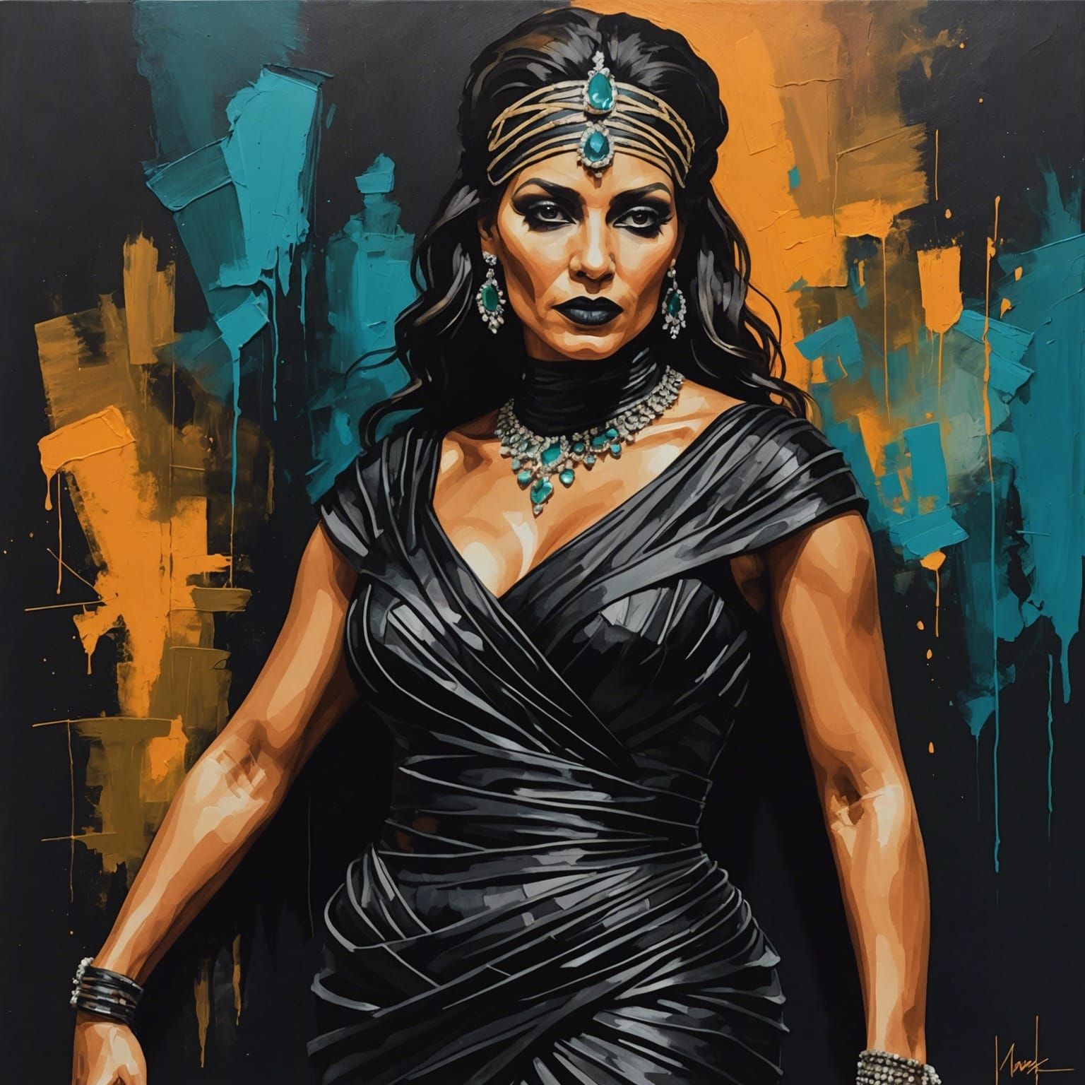 Mummy Ready for Prom Night: Abstract Art