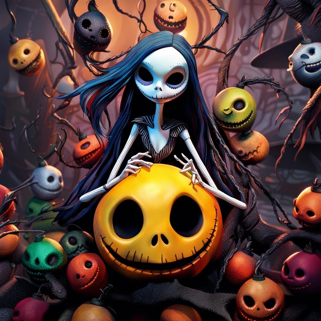Intricately Detailed Nightmare Before Christmas Concept Art