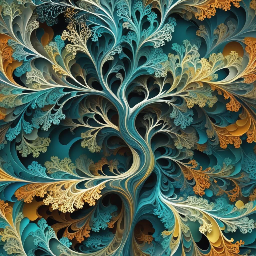 Detailed Stylized Tree of Life Illustration