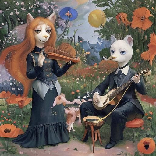 Dreamlike Utopia: Surreal Flowers and Animals