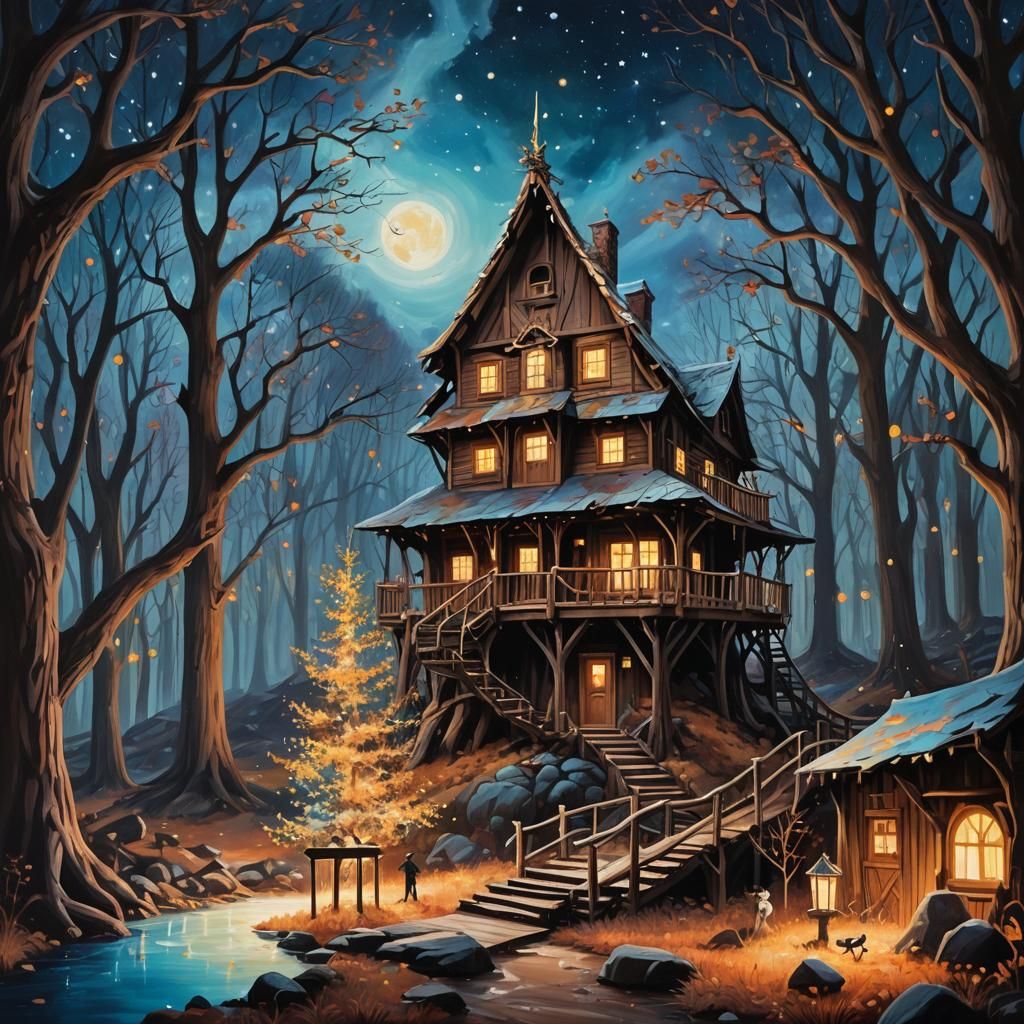 Style: Oil on canvas, whimsical and sweet color palette. Composition: splash mountain movie poster laser cut. Background...