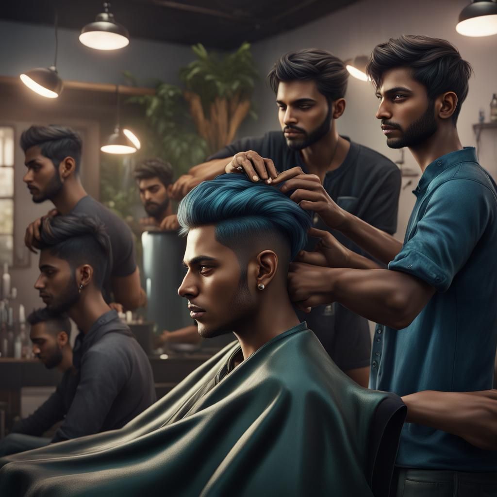 Indian Teens Help Homeless Boy: Detailed Concept Art