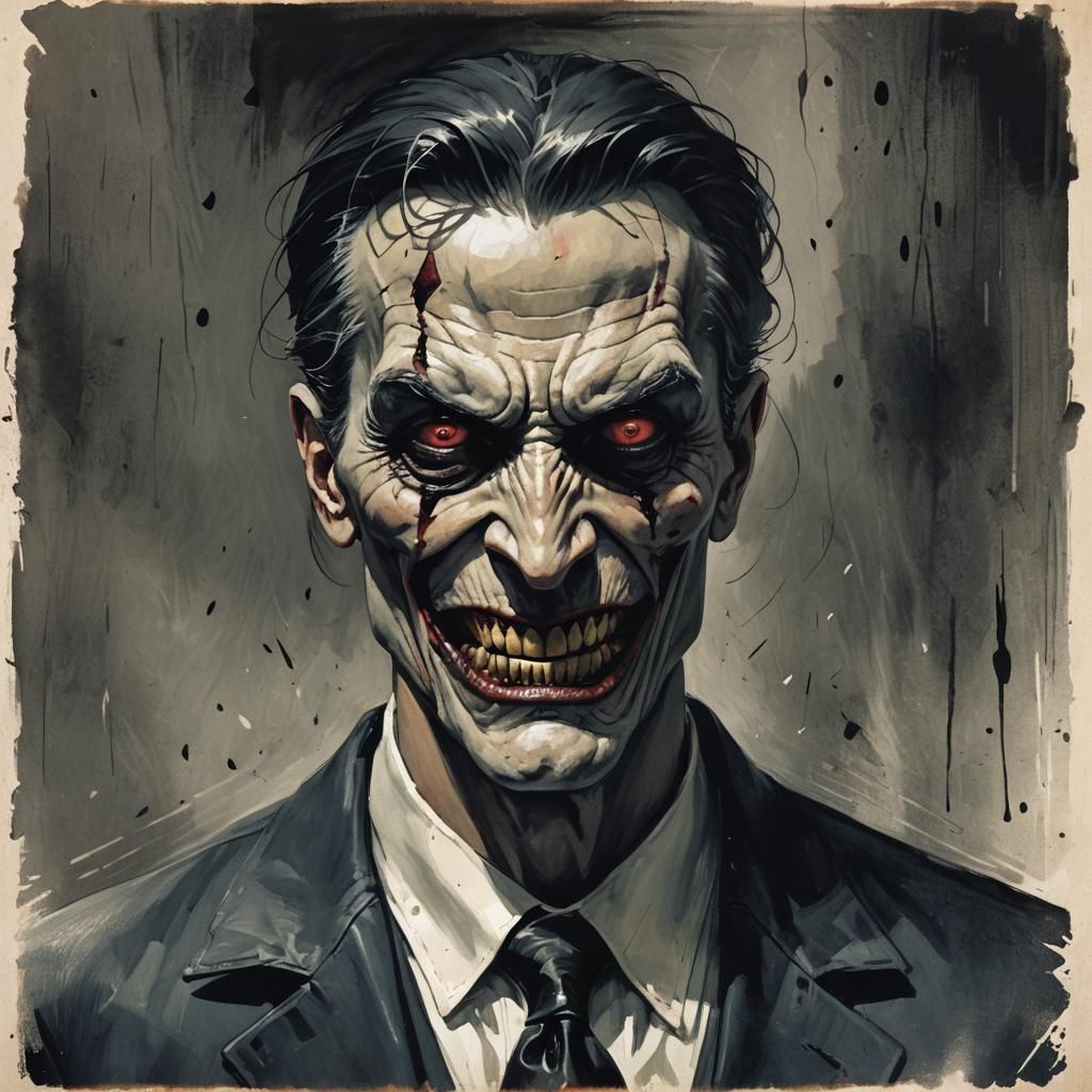 Sinister Censor: Dark Fantasy Portrait