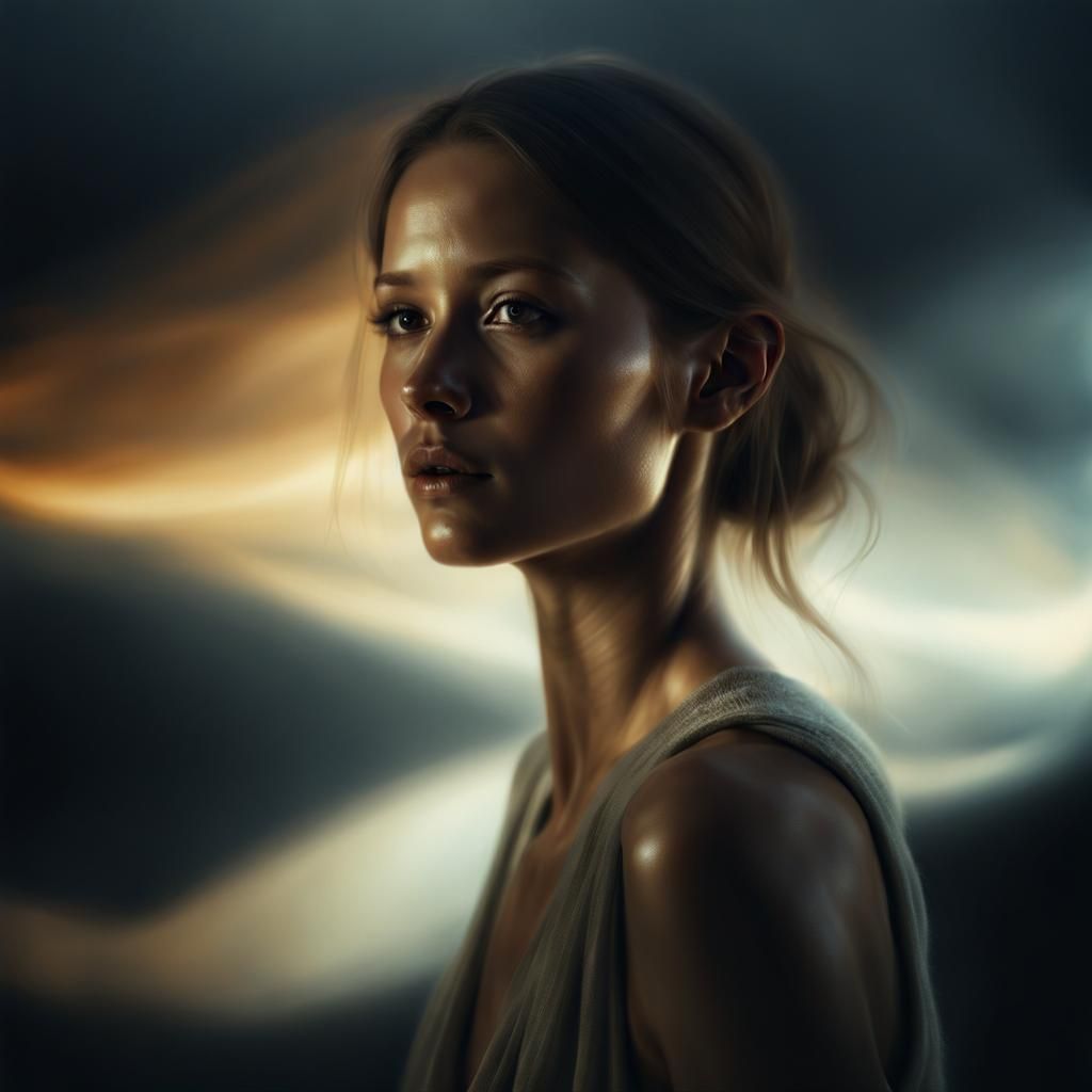 Emotional Portrait with Double Exposure Effect