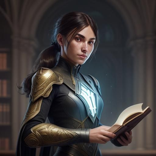 Woman in Library: Hyperdetailed Portrait in Unreal Engine 5
