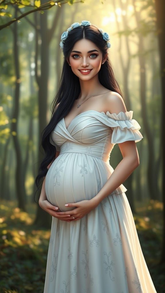 Medieval Fantasy Bride Radiant in Mystical Forest Inspiratio...